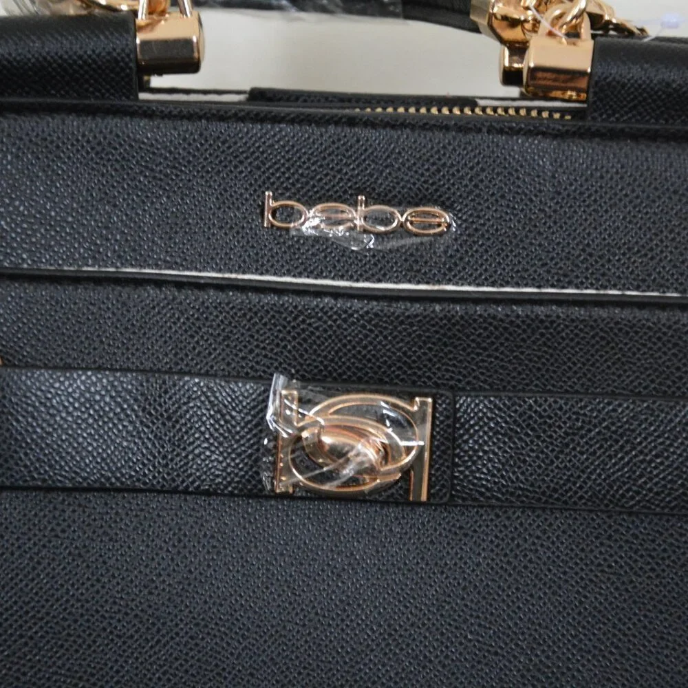 bebe Alex Small Satchel With Credit Card Organizer NWT - Picture 2 of 13